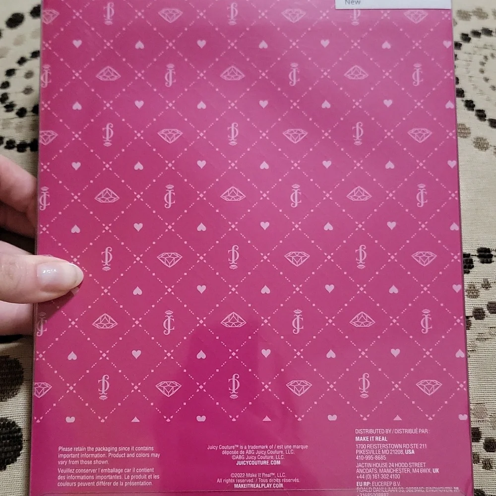 Juicy Couture Pink and Gold Party Invitations with Crown Design